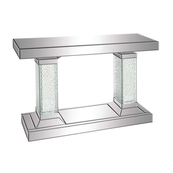 Clear MDF Glam Console Table 31 x 42 x 13 - 42 x 13 x 31