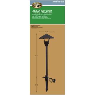 Hampton Bay 4.5-Watt Oil Rubbed Bronze Outdoor Integrated LED Landscape Path Light (8-Pack) JPV1501L-2-8PK