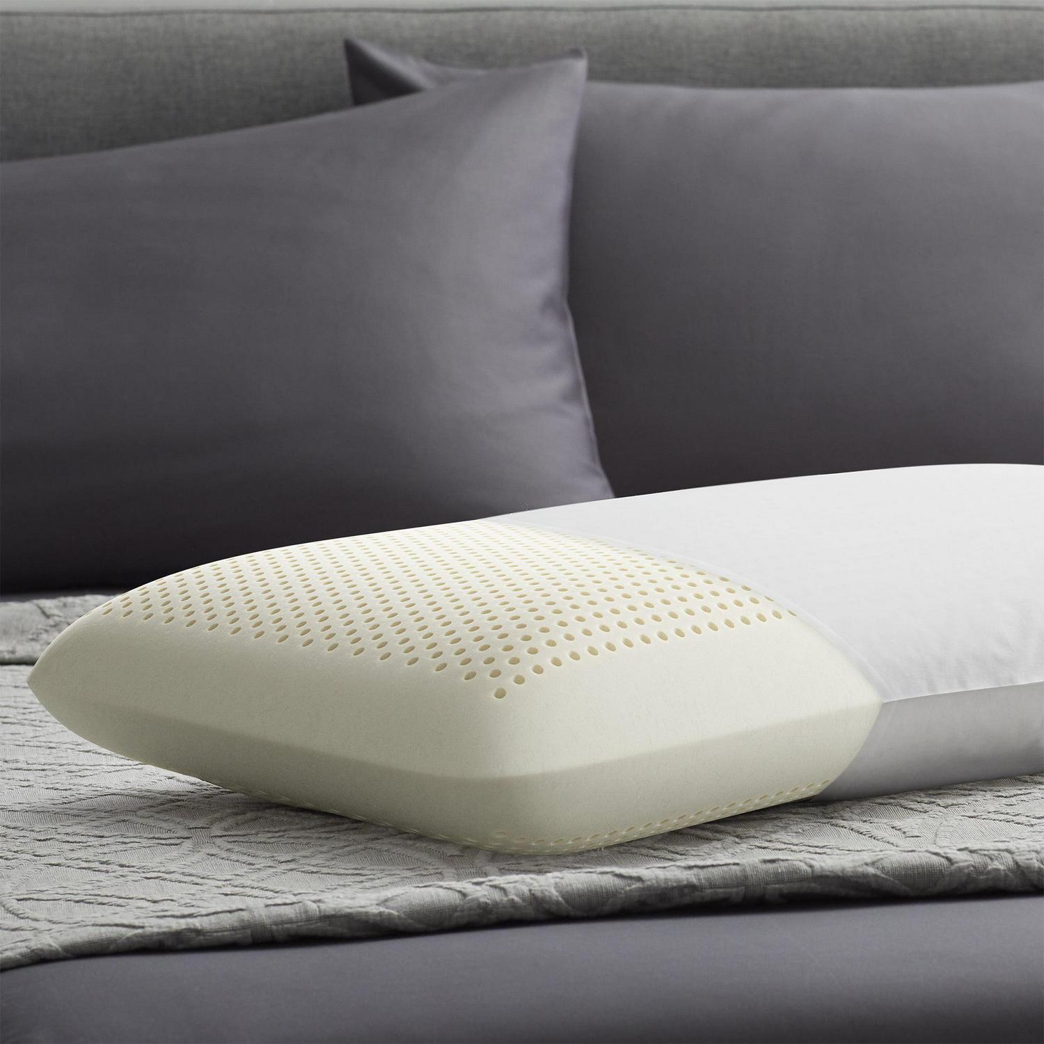 Talalay Latex Foam Mid-Loft Pillow， Queen， Mid-Loft， Rest Haven