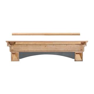 Pearl Mantels 4 ft. Patio Distressed Finish Cap-Shelf Mantel RPS6049927D