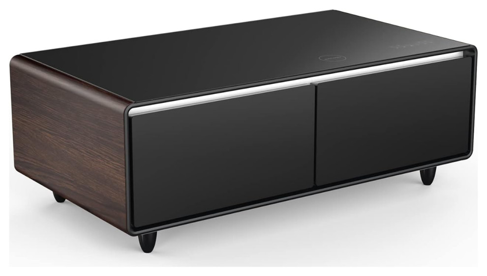 Modern Smart Coffee Table  Refrigerated Space  ampWireless Charging Module   Midcentury   Coffee Tables   by Decor Love  Houzz