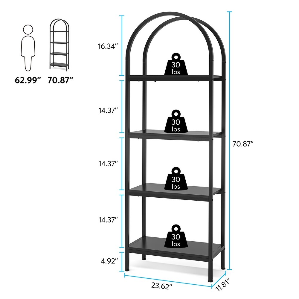 4 Tier Open Bookshelf  70.8\