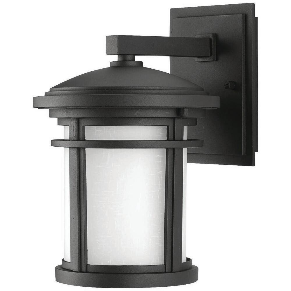 Progress Lighting Wish Collection 1-Light 10.4 in. Outdoor Textured Black LED Wall Lantern Sconce P6087-3130K9DI