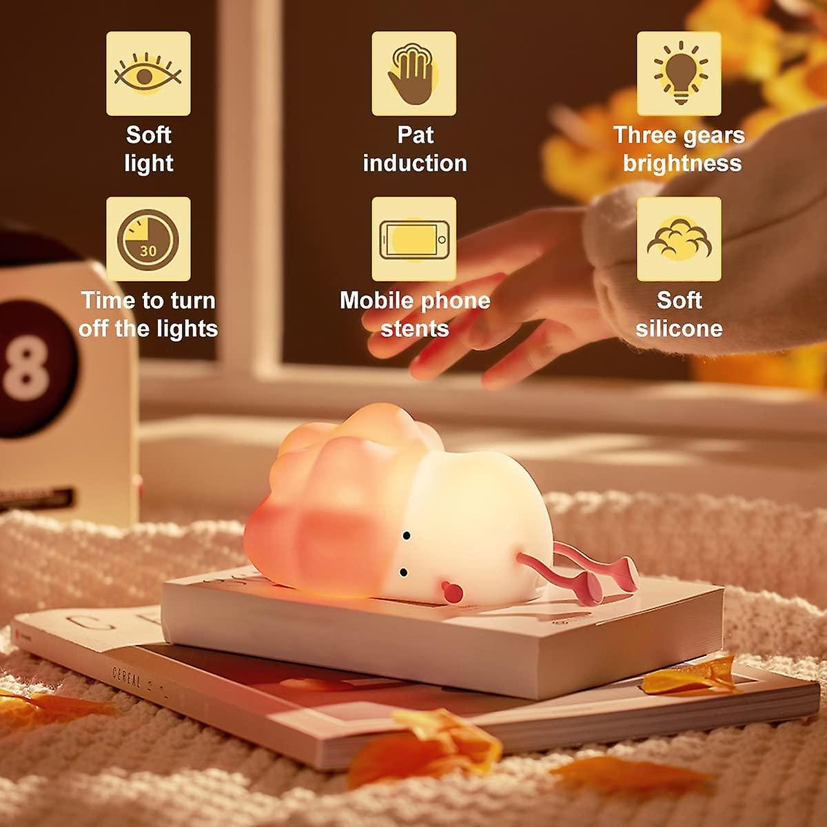 Cute Baby Night Light Kids Lamp， Vegetable Silicone Night Light With Touch Sensor Baby Rechargeable Battery Dimmable Cute Night Lights Gifts