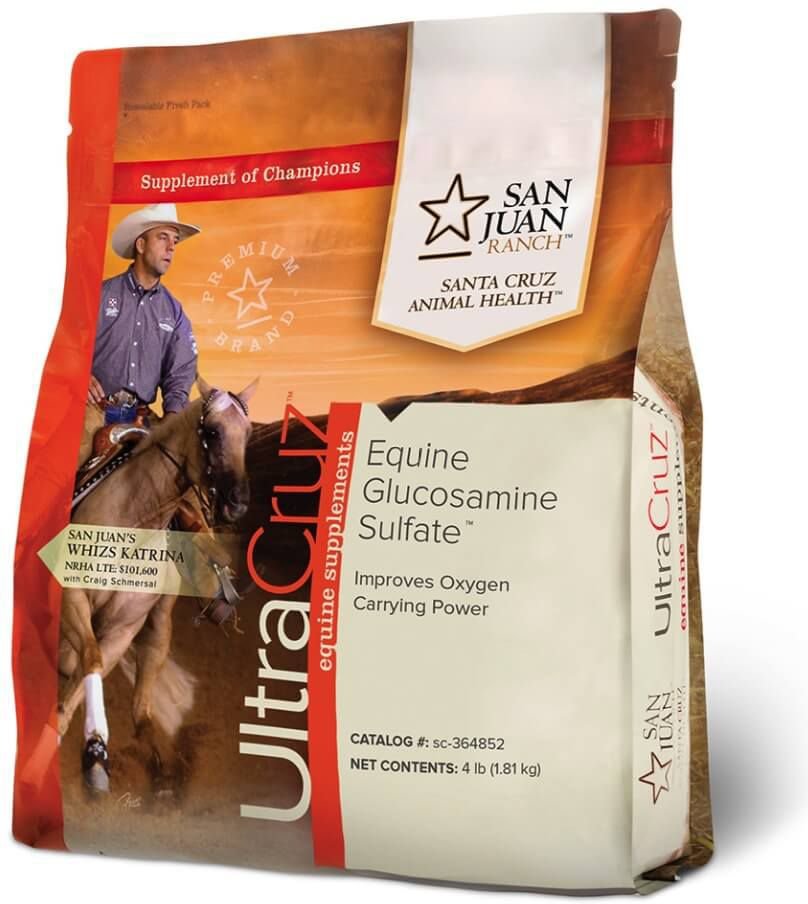 UltraCruz Glucosamine Sulfate Joint Support Powder Horse Supplement， 4-lb bag