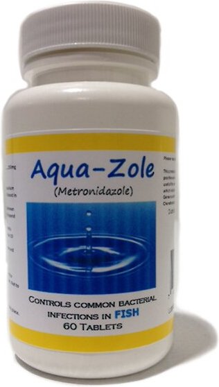 Midland Vet Services Aqua-Zole Metronidazole Fish Antibiotic， 60 count