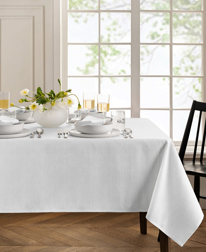 Elrene Continental Solid Texture Water and Stain Resistant Tablecloth 60 x 84