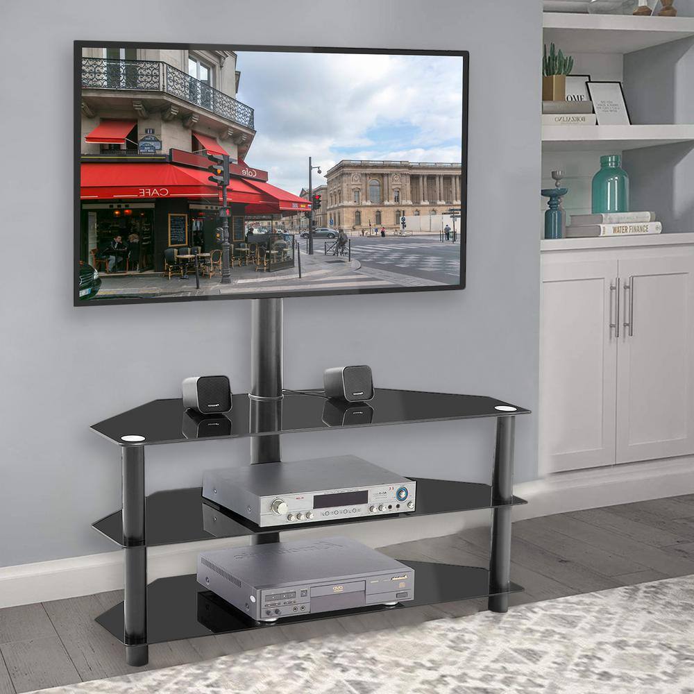 Large Tabletop TV Stand Mount with 45 Swivel For 35-65 in TV chuchu-XB360