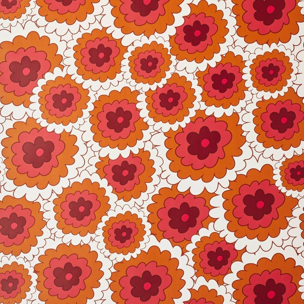 Penelope Flower Wallpaper Fiesta Coral Designed With Jungalow