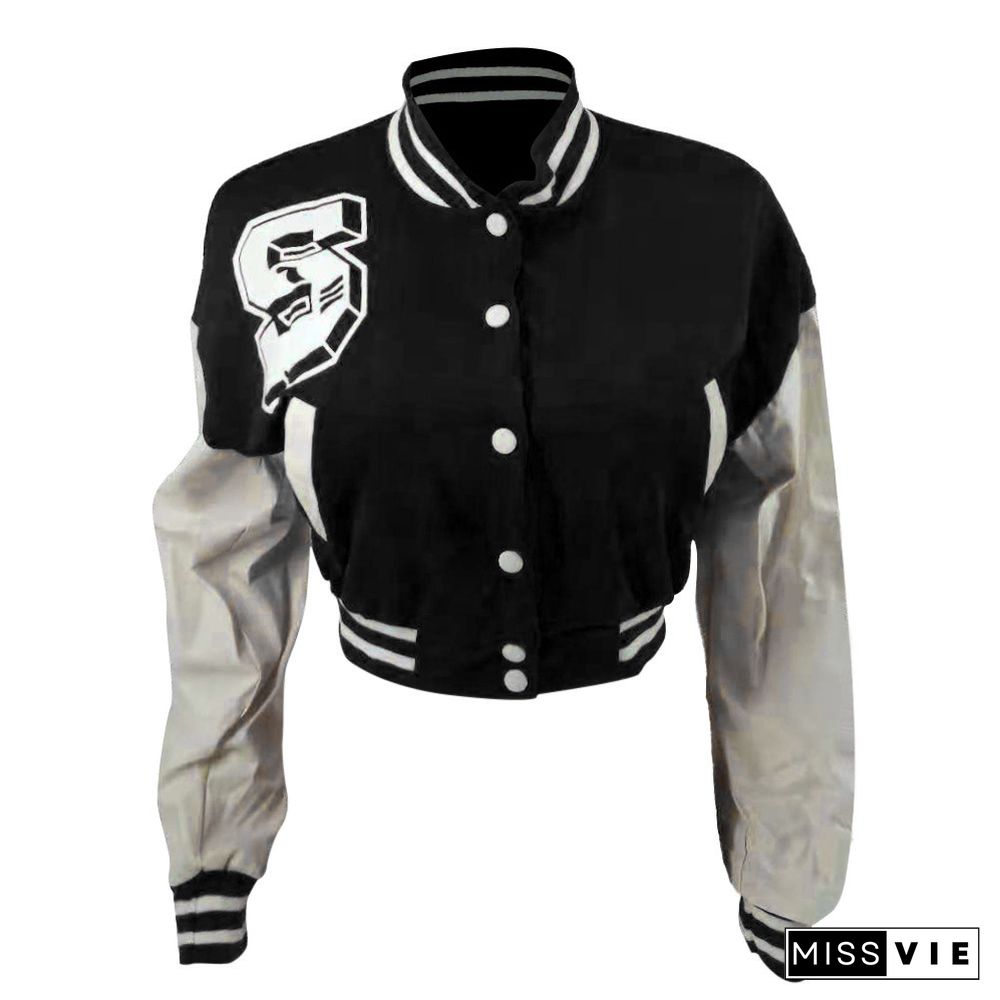 Y2K Streetwear Patchwork Print Baseball Bomber Jacket