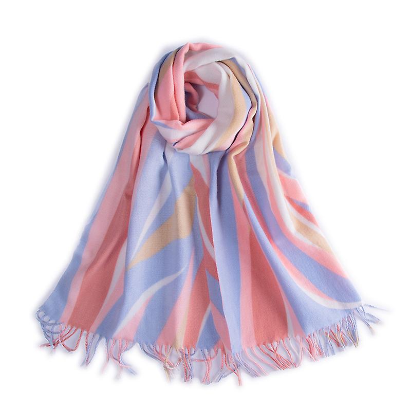 Women Plaid Blanket Scarves Winter Warm Tartan Long Checked Shawls And Wraps