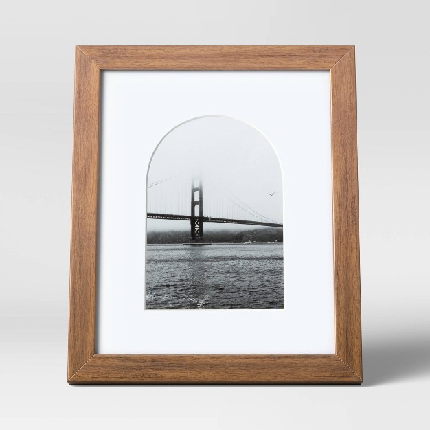 X 10 quot Matted To 5 quot X 7 quot Single Image Table Frame With Arch Brown