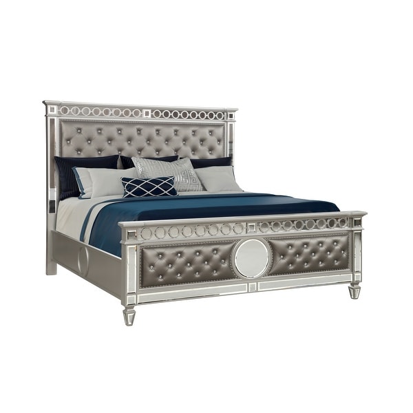 Symphony King 4 pc Bedroom set in Silver - - 37916902