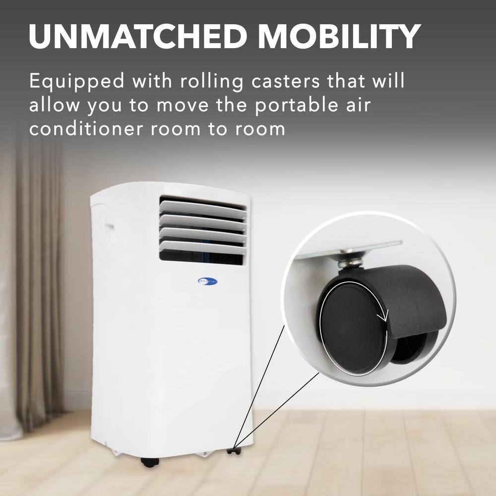 Whynter Compact Size 10000 BTU Portable Air Conditioner with Dehumidifier Activated Carbon Air Filter and Washable Pre-Filter ARC-102CS