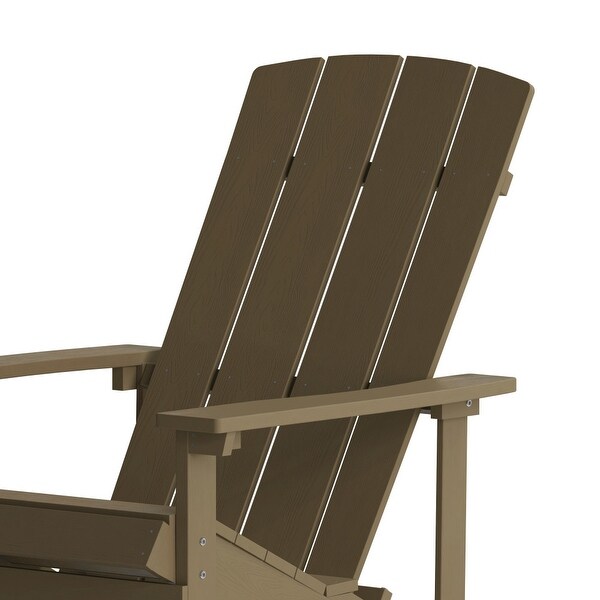 Allweather Poly Resin Wood Outdoor Adirondack Chair (Set of 4)