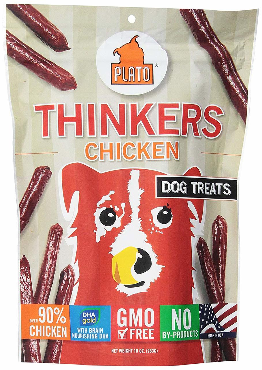 Plato Thinkers Chicken Smart Sticks Dog Treats 10oz Bag