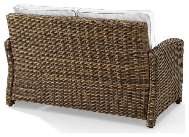 Outdoor Loveseat  Cushioned Seat With Removable Covers   Tropical   Outdoor Loveseats   by Decor Love  Houzz