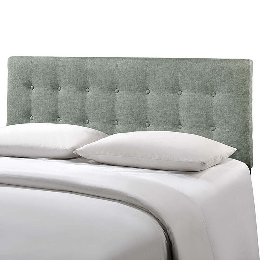 Hixson Stylish Grey Fabric Upholstered Full Size Headboard