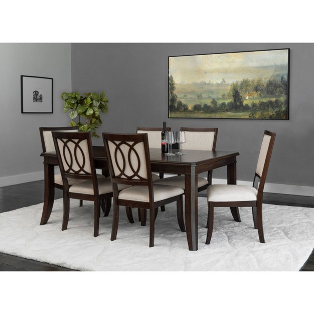 7pc Bristol Formal Wood Dining Set Brown Abbyson Living