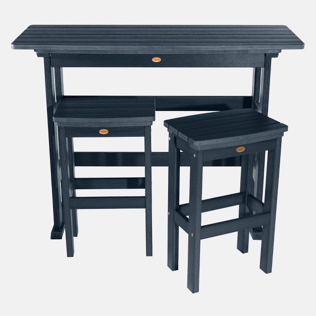 Lehigh 3pc Outdoor Bar Height Set Federal Blue Highwood