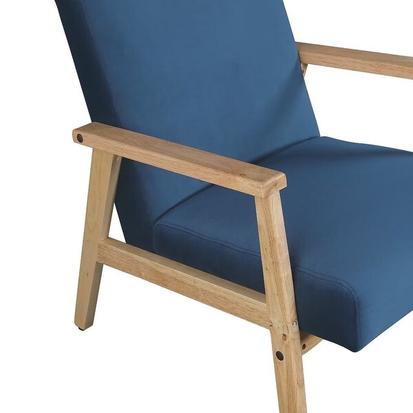 Morden Fort Accent Chair Armchair with Rubber Wood Frame