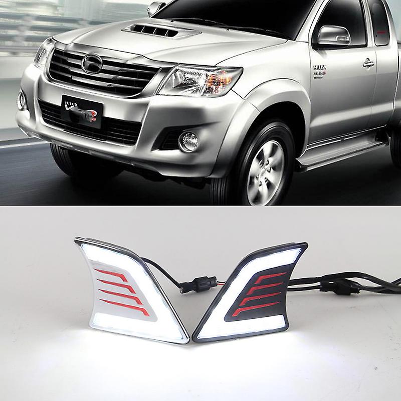 Born Pretty Car Flashing 1 Set Drl For Toyota Hilux Vigo 2012 2013 2014 2015 Led Drl Daytime Running Light Fog Lamp 12v Auto Running Lights