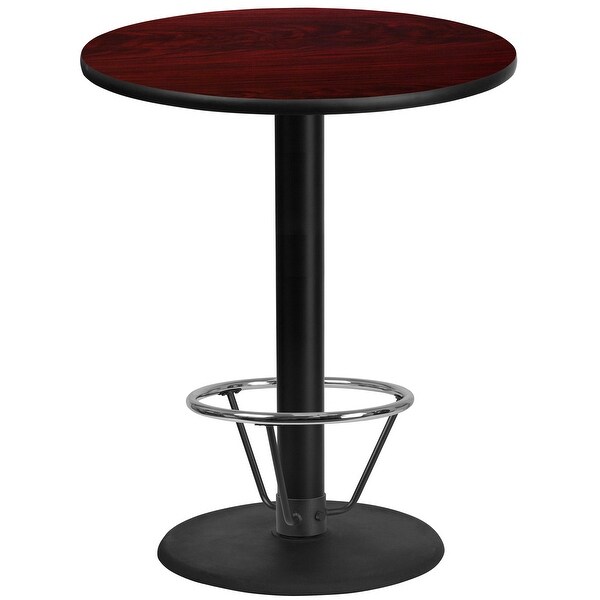 36'' Round Laminate Table Top with 24'' Round Bar Height Table Base