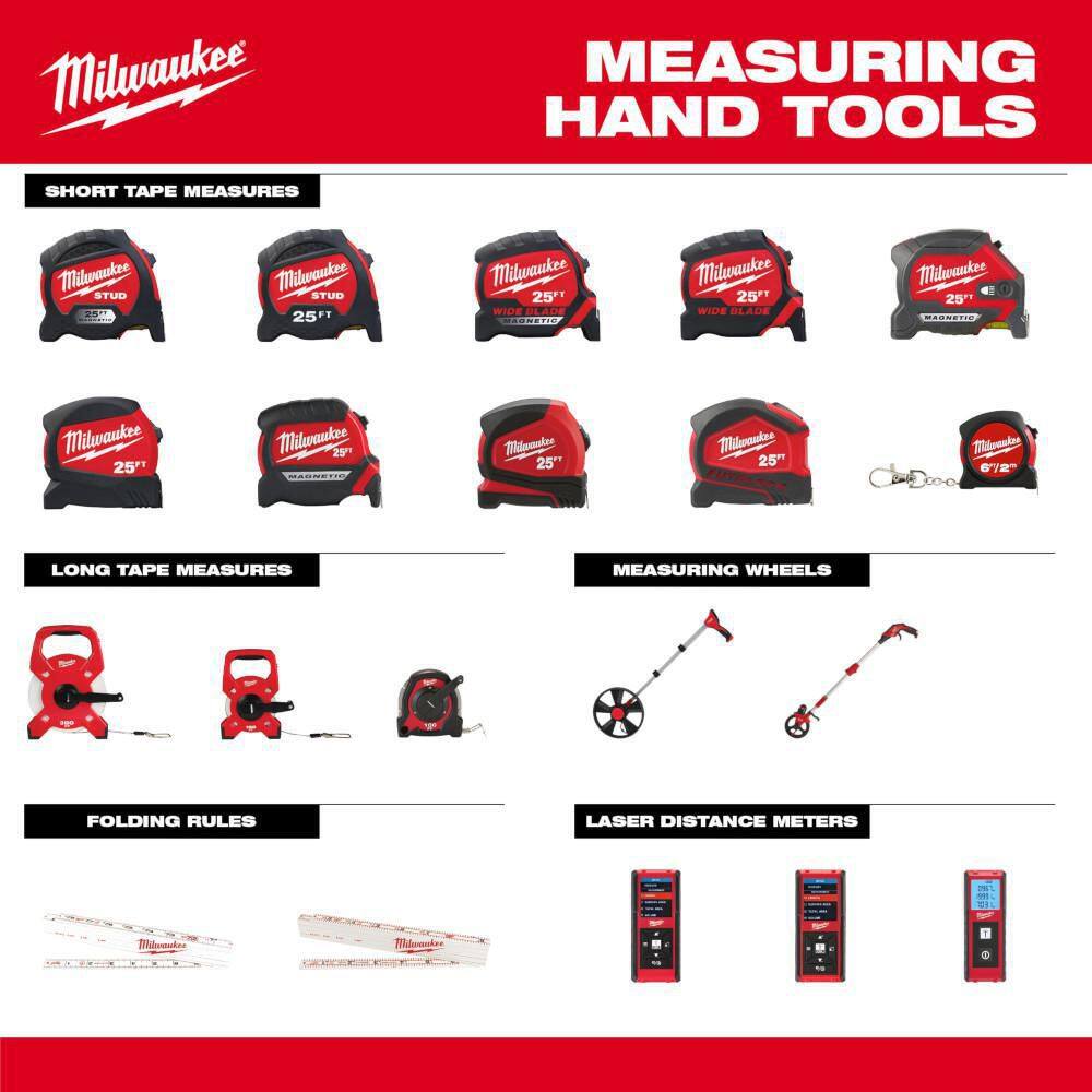 MW 25 ft. x 1-116 in. Compact Wide Blade Tape Measure with LED 48-22-0428