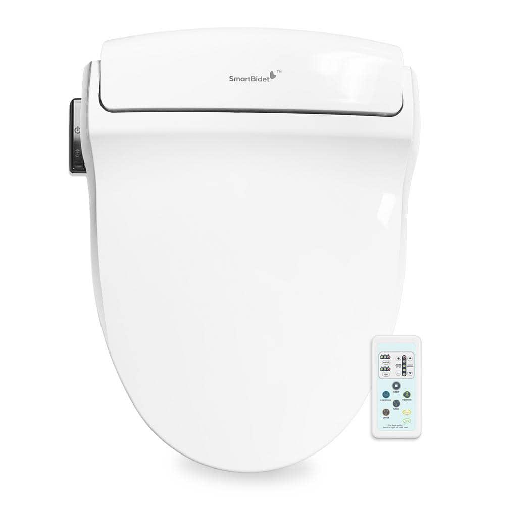 SmartBidet Electric Bidet Seat for Round Toilets in White