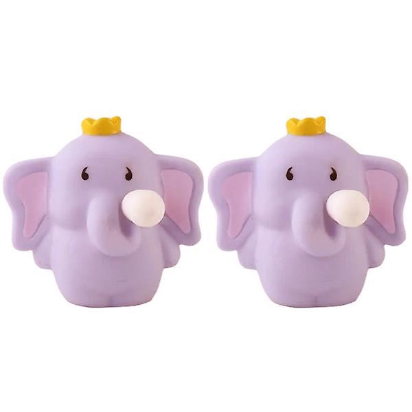 2pcs Elephant Squeeze Toys Household Squeeze Toys Colored Elephant Fidget Toys Elastic Stretchy Toys