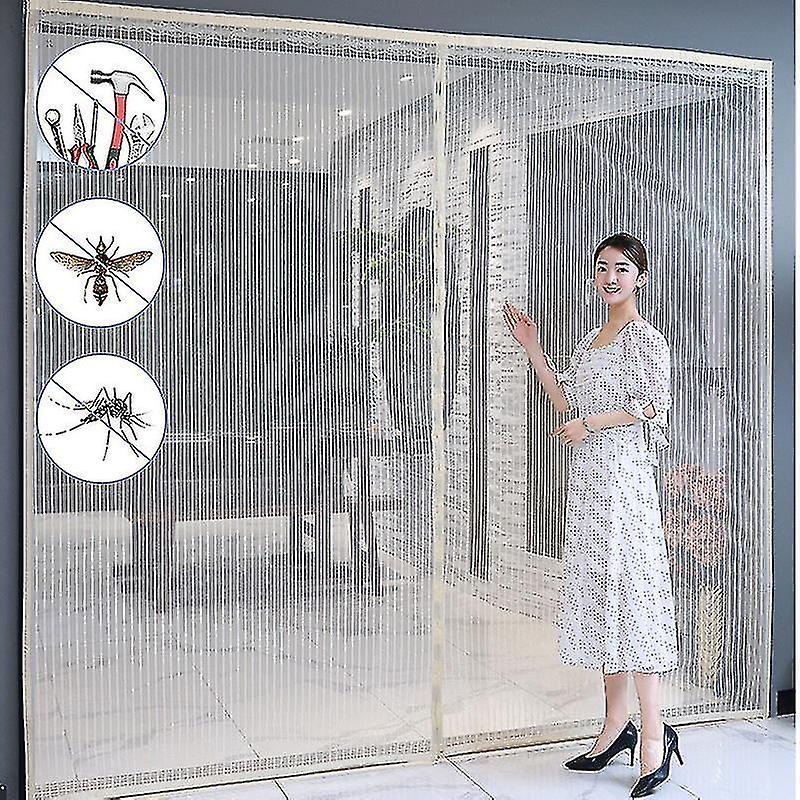 Strong Magnetic Door Curtainanti-mosquito And Insect-proof Automatic Closing Invisible Gauze Large-size Mosquito Nets For Doors