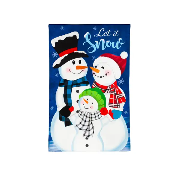 Evergreen Enterprises Let it Snow Family House Flag