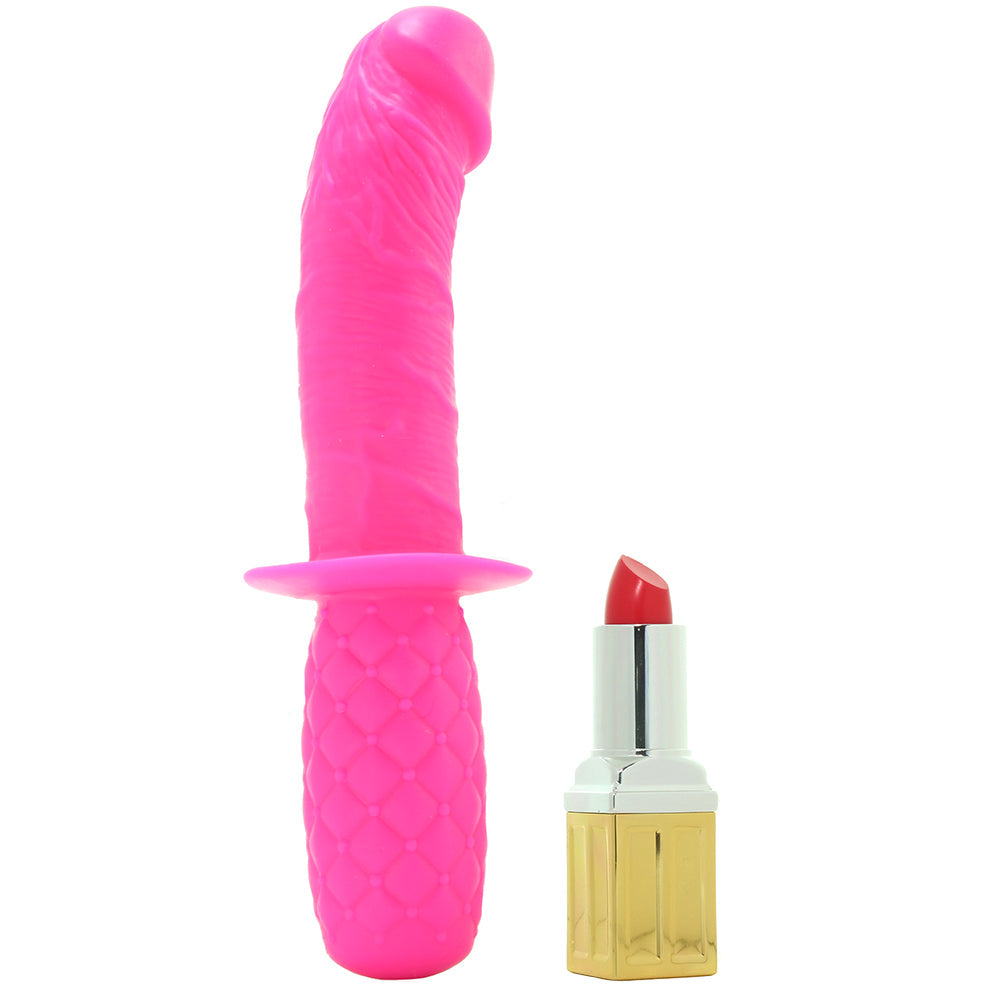 Silicone Grip G-Spot Thruster Dildo in Pink