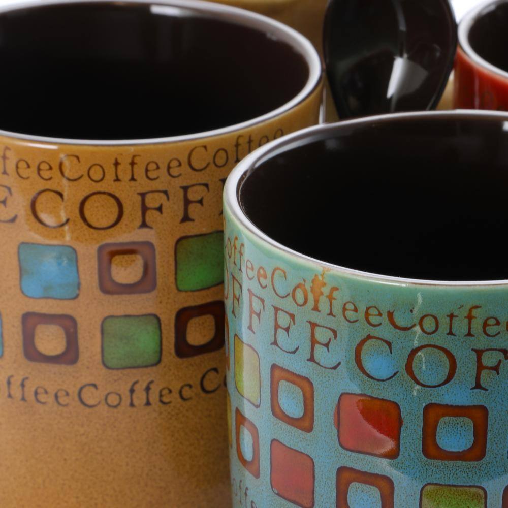 Mr. Coffee Cafe Americano 13 oz. Assorted Color Mugs (Set of 4) 98583915M