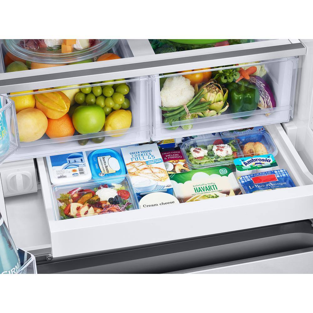  33 in. W 24.5 cu. ft. 3-Door French Door Smart Refrigerator in Stainless Steel with Dual Icemaker RF25C5151SR