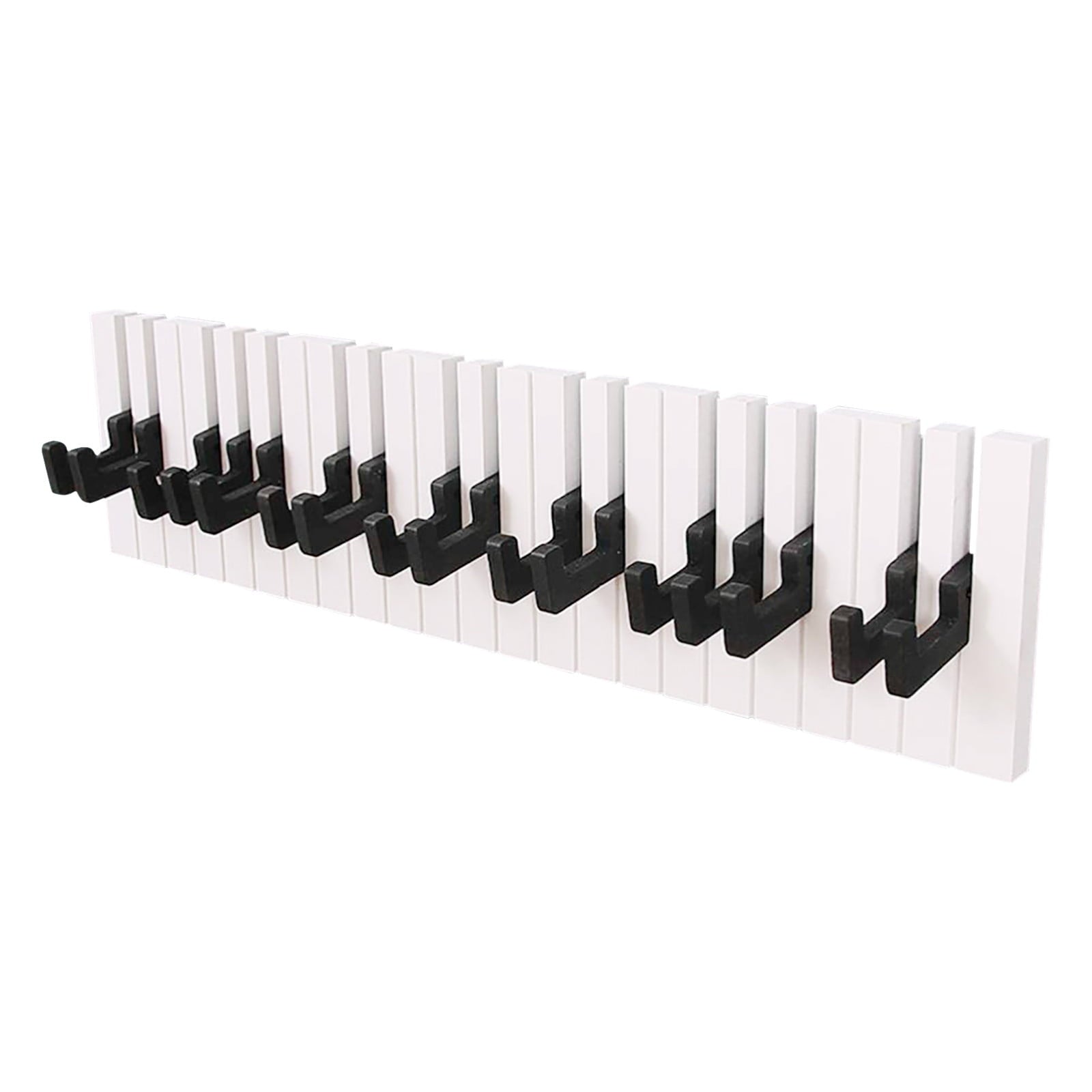 Egmy Piano Wooden Coat Racks， Piano Hooks Coat Rack， Wall-Mounted Wooden Coat Hook