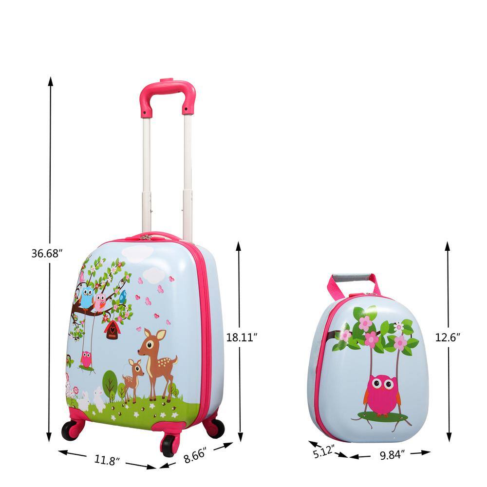 Nyeekoy Kids Carry on Luggage Set with Spinner Wheels Sika Deer (2-Piece) TH17L0254