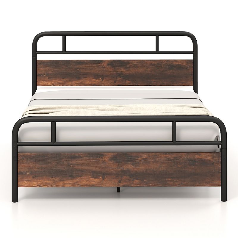 Bed Frame with Industrial Headboard