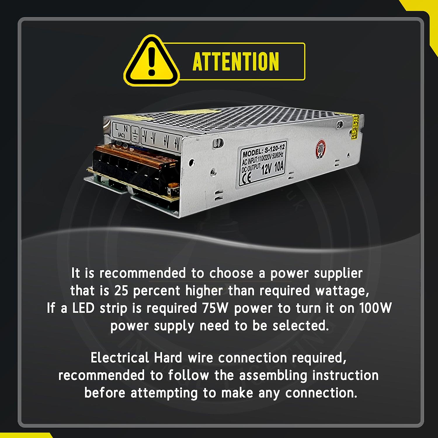 Dc12v 12.5a ip20 power supply~1013