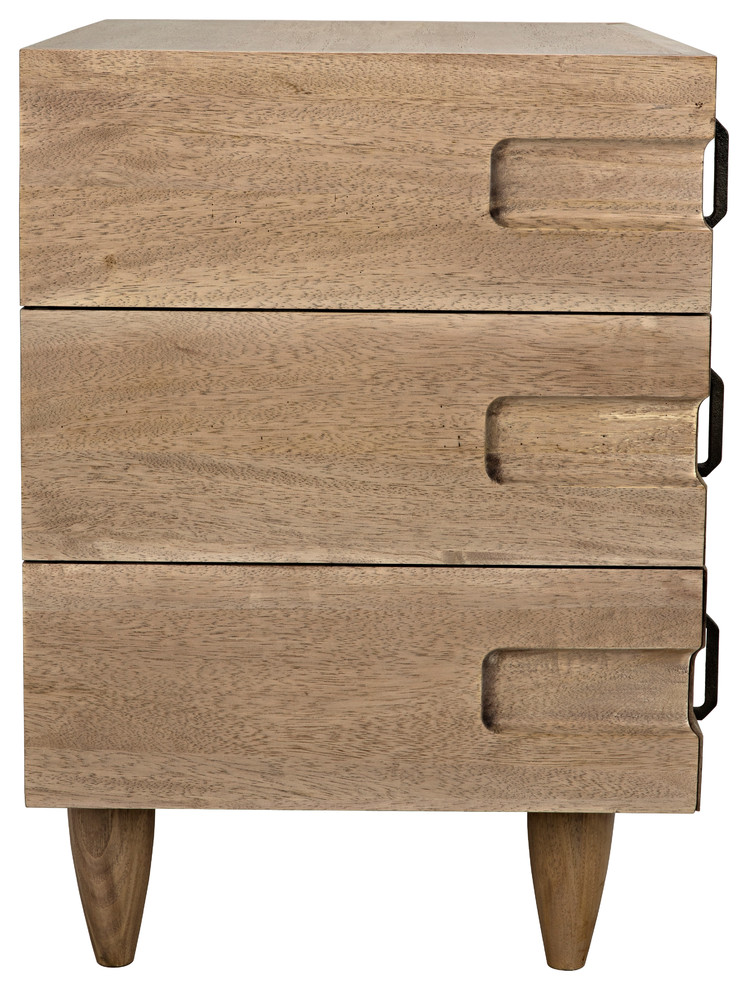 David 32 quotSide Table  Washed Walnut   Midcentury   Side Tables And End Tables   by HedgeApple  Houzz