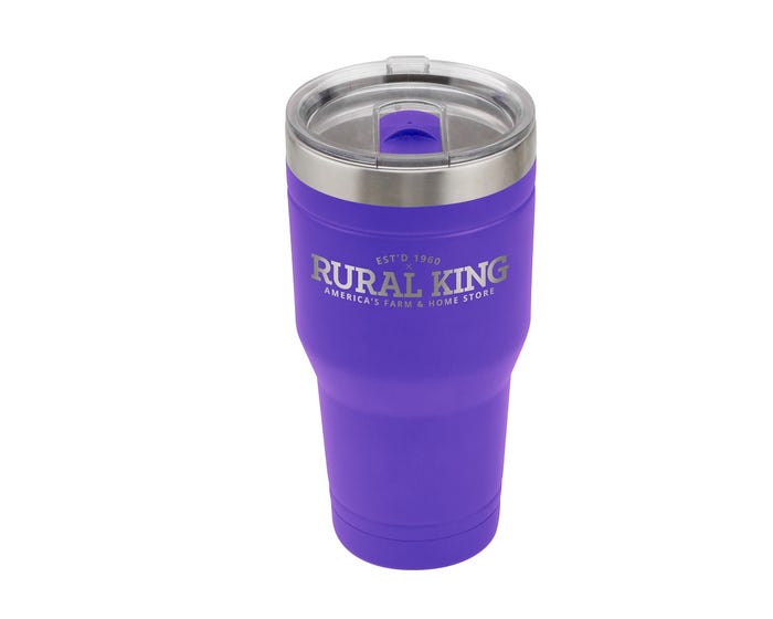 Rural King 30 oz. Tumbler， Purple - 87-957-0204