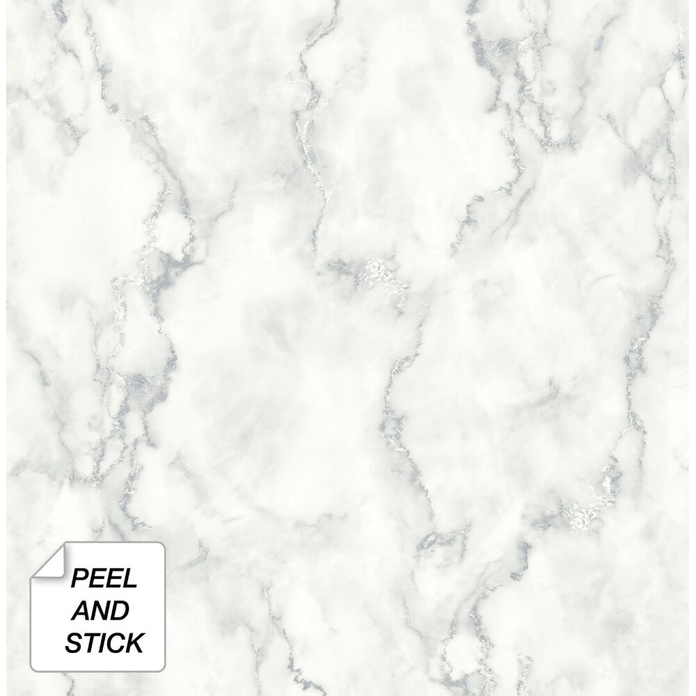 NextWall Faux Marble Peel and Stick Removable Wallpaper   20.5 in. W x 18 ft. L