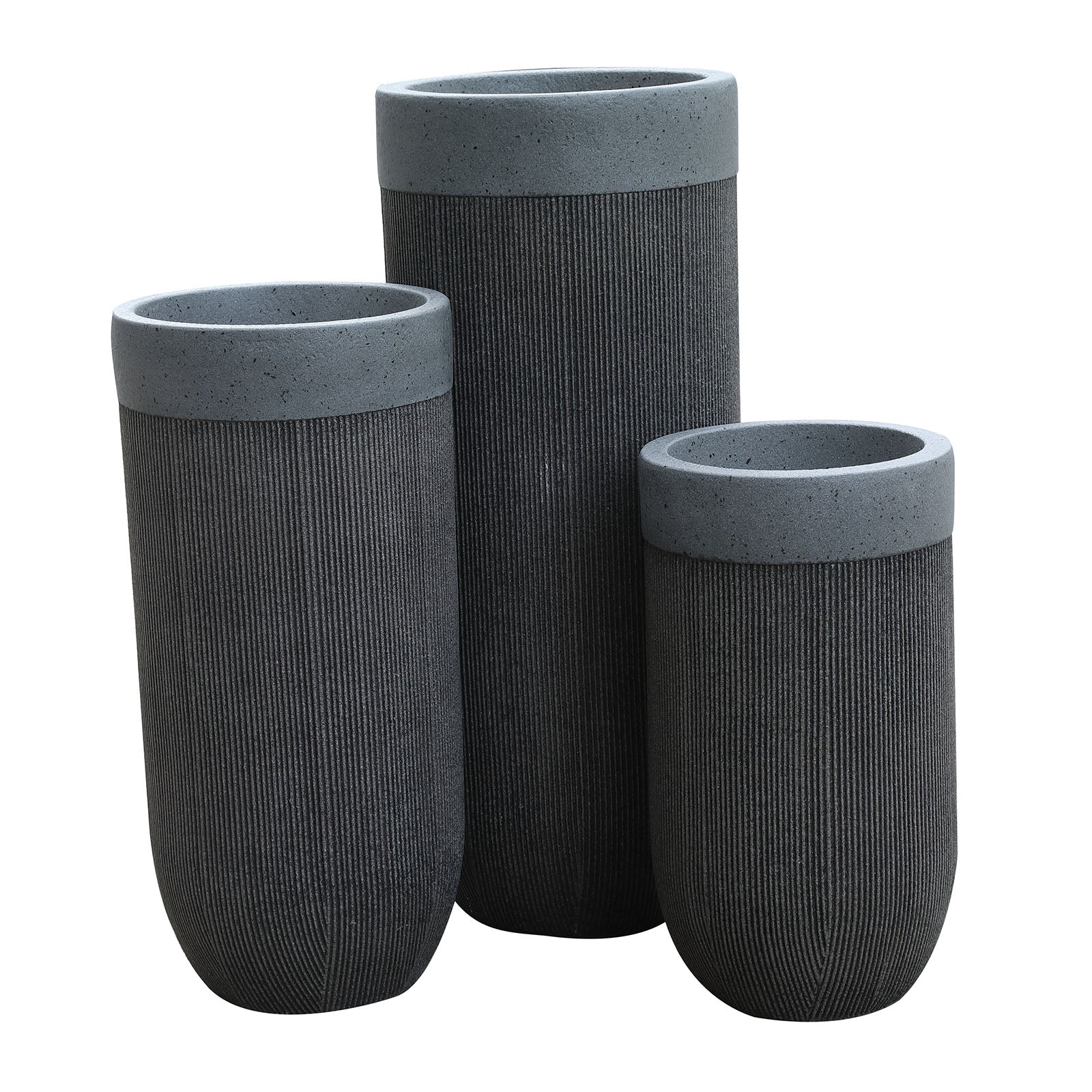 Set Of 3 Outdoor/Indoor Fiberglass Concrete Planter Box Xk-5014A+B+C