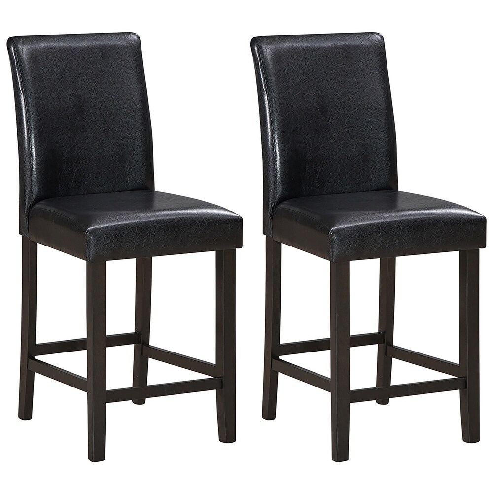 Set of 2 Barstools Wooden Vintage Bar Chairs Counter Stools