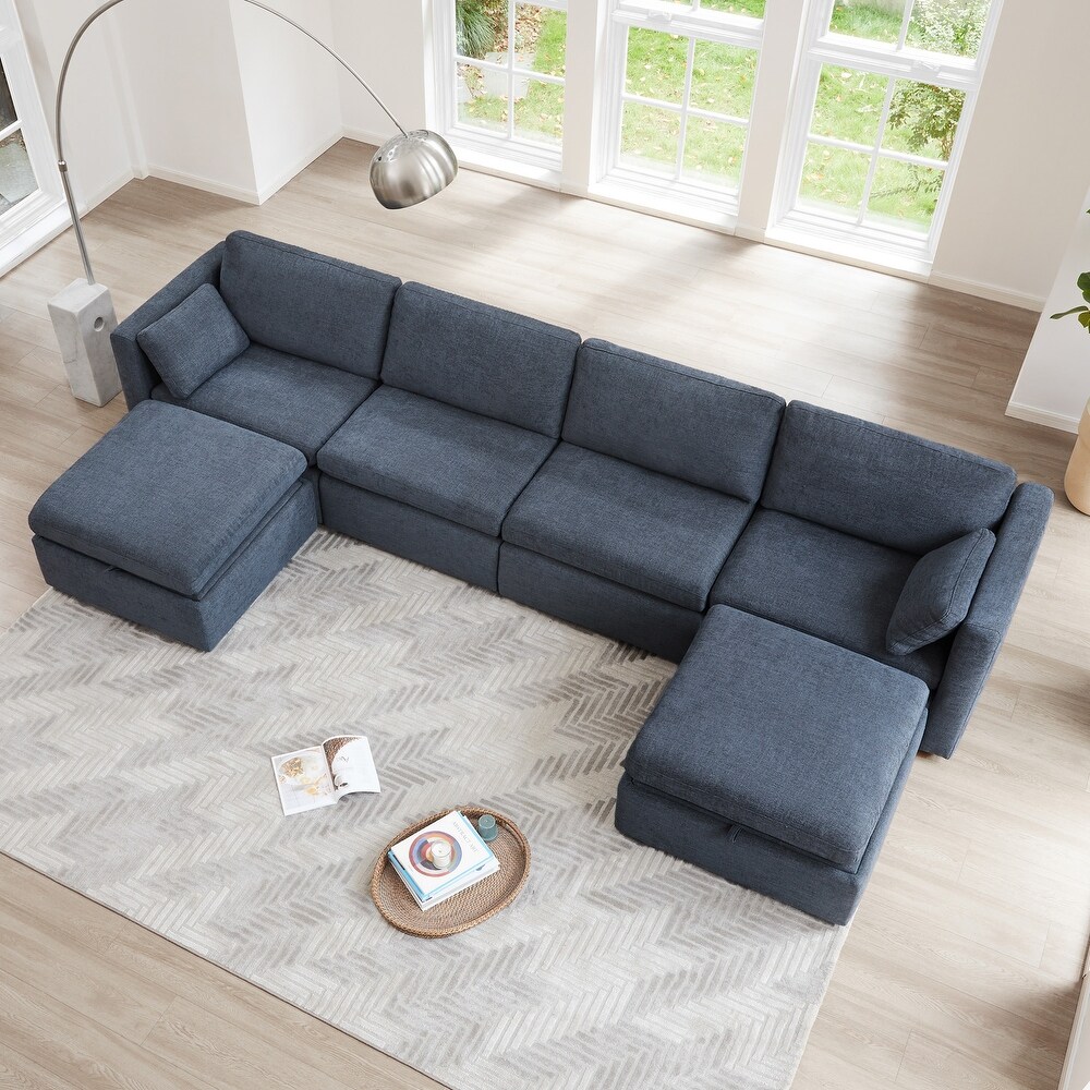 Celia Oversized Modular Sectional Fabric Sofa Set