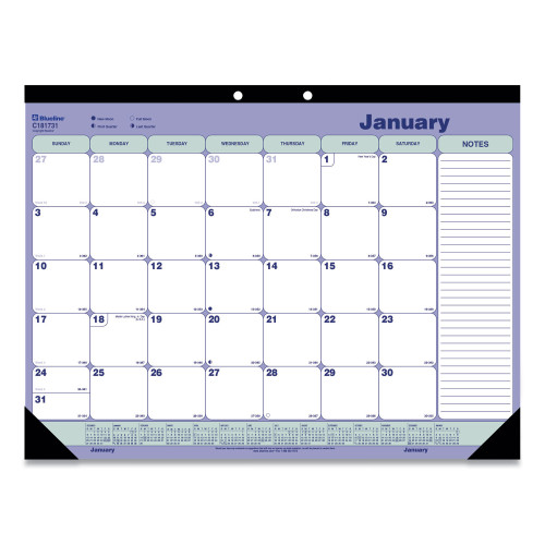 Blueline Brownline Desk/Wall Calendar Pad (C181731)