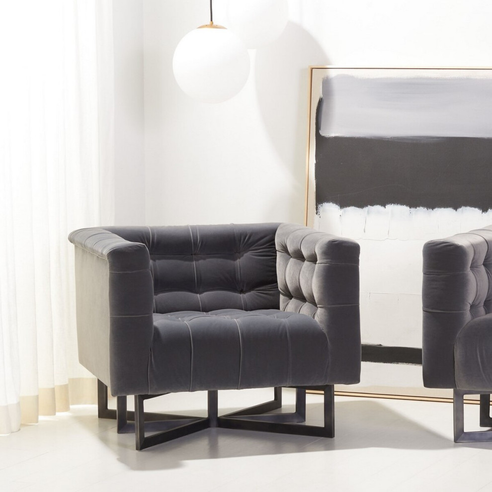 Rosco Modern Tufted Accent Chair   Transitional   Armchairs And Accent Chairs   by Love Sofa  Houzz