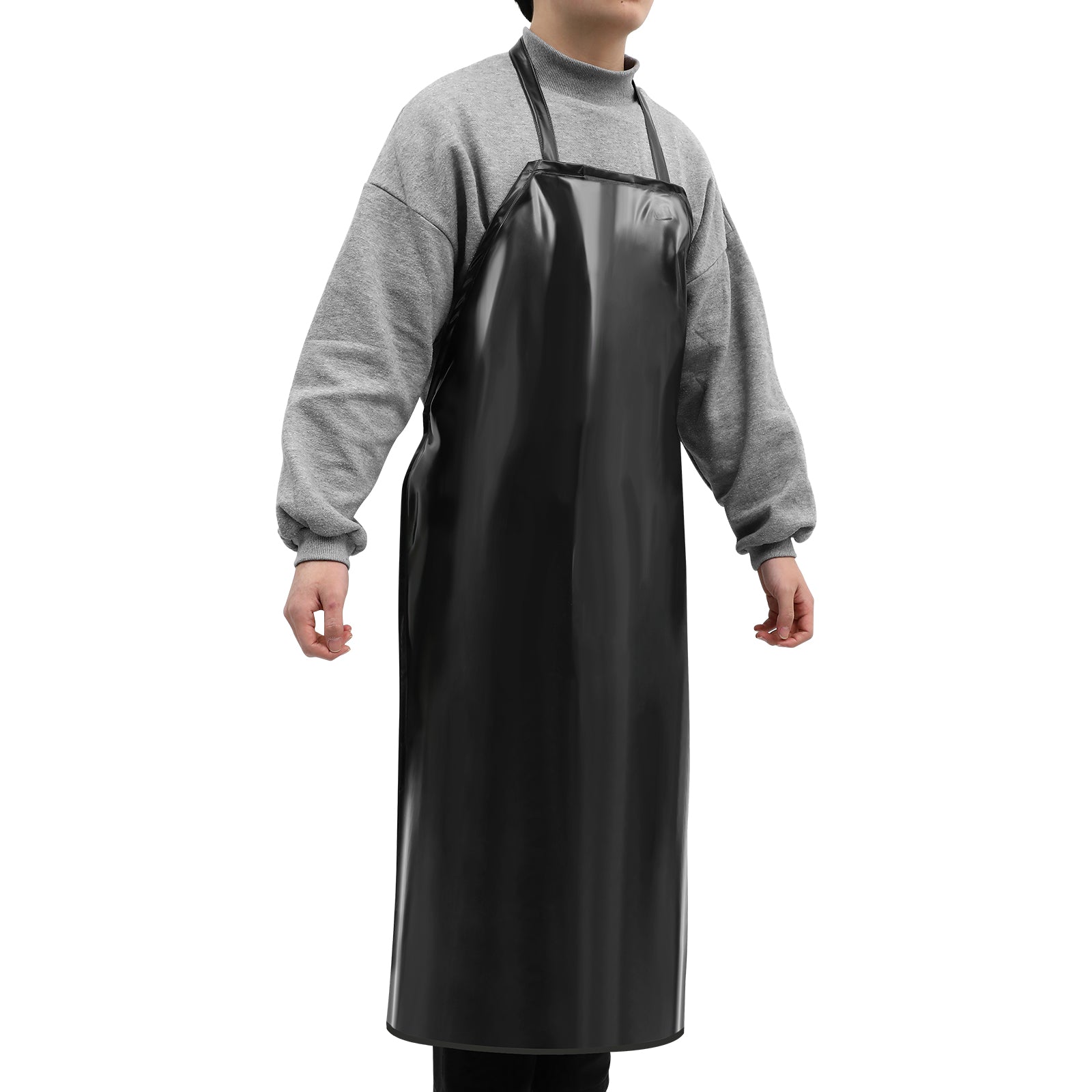 HOMEMAXS LUOEM Waterproof Unisex Heavy Duty Apron for Butchers Kitchen (Black)