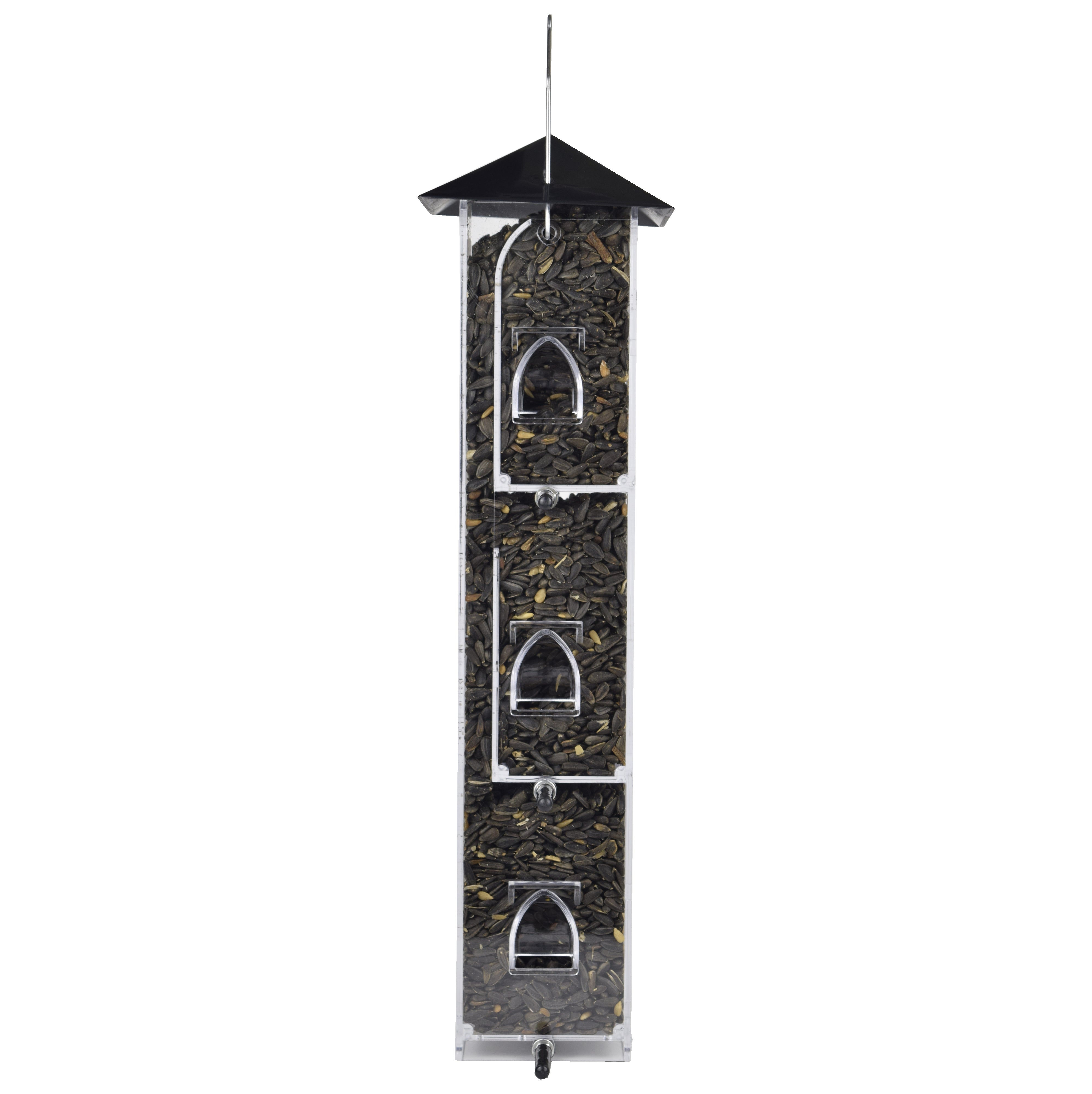 Perky-Pet Brown Evenseed Silo Wild Bird Tube Feeder - 3 lb Capacity