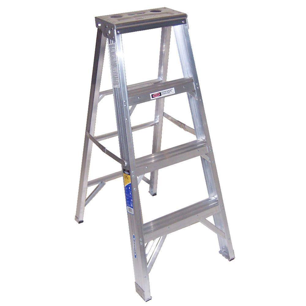 Werner 4 ft. Aluminum Step Ladder with 375 lb. Load Capacity Type IAA Duty Rating 404